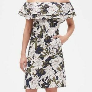 Banana Republic Strapless Above the Knee Floral Dress
